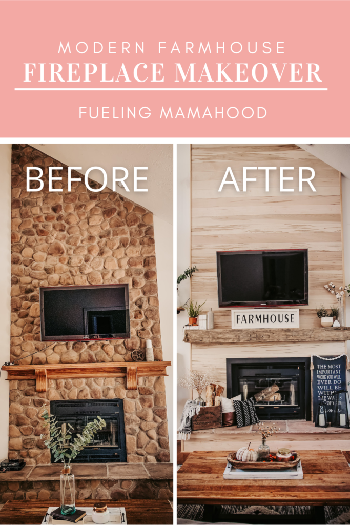 farmhouse fireplace before and after